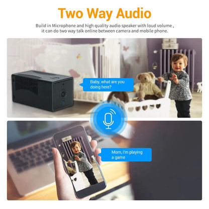 ESCAM G17 1080P Mini Wifi Camera Small Rechargeable Battery Powered Wireless CCTV Security Surveillance Camera Night Vision Cam